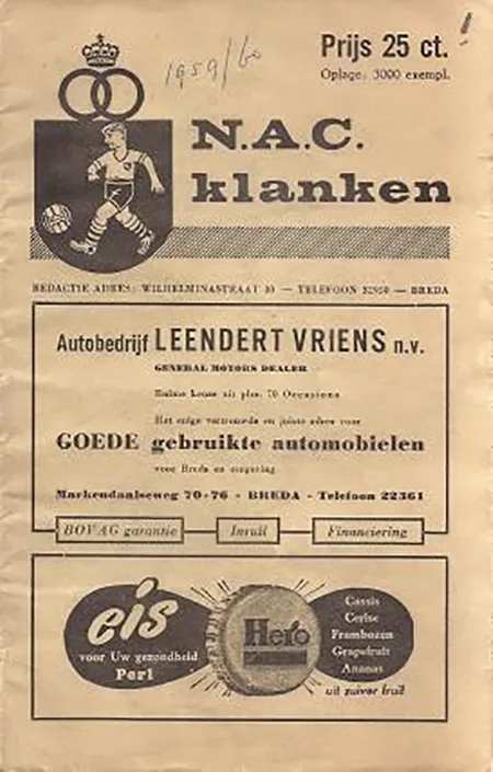 Programmaboekje NAC Breda – Feyenoord
