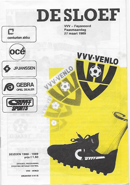 Programmaboekje VVV Venlo – Feyenoord