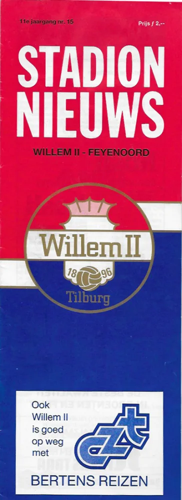 Programmaboekje Willem II – Feyenoord