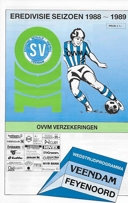 Programmaboekje Veendam – Feyenoord