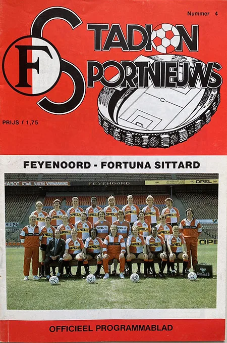 Programmaboekje Feyenoord – Fortuna Sittard
