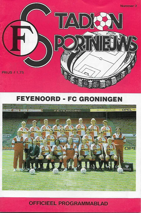 Programmaboekje Feyenoord – FC Groningen