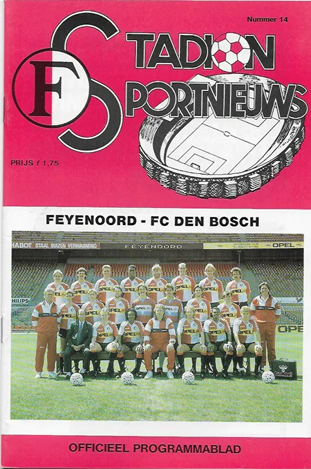 Programmaboekje Feyenoord – FC Den Bosch