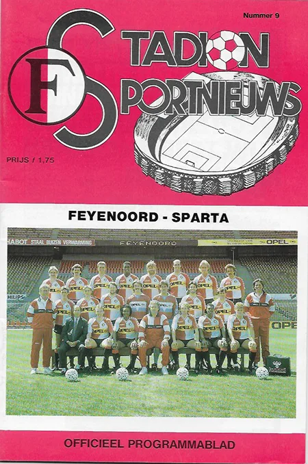 Programmaboekje Feyenoord – Sparta Rotterdam