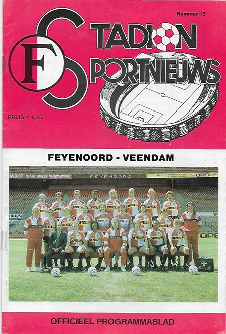 Programmaboekje Feyenoord – Veendam