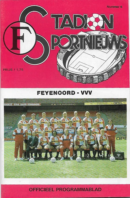 Programmaboekje Feyenoord – VVV Venlo
