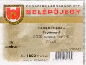 Toegangskaart Dunaferr SE – Feyenoord