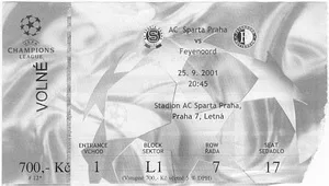 Toegangskaart Sparta Praag – Feyenoord