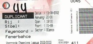 Toegangskaart Feyenoord – Fenerbahçe