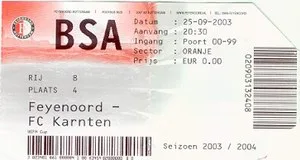 Toegangskaart Feyenoord – FC Kärnten