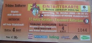 Toegangskaart FC Kärnten – Feyenoord
