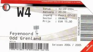 Toegangskaart Feyenoord – Odd Grenland