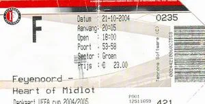 Toegangskaart Feyenoord – Hearts FC