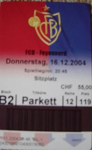 Toegangskaart FC Basel – Feyenoord