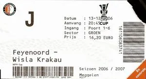 Toegangskaart Feyenoord – Wisla Krakow
