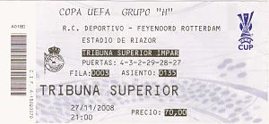 Toegangskaart Deportivo de La Coruña – Feyenoord