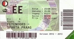 Toegangskaart Feyenoord – Sparta Praag