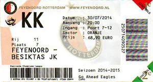Toegangskaart Feyenoord – Beşiktaş