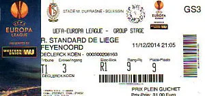 Toegangskaart Standard Luik – Feyenoord
