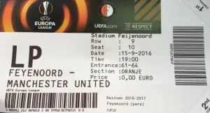Toegangskaart Feyenoord – Manchester United