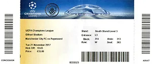 Toegangskaart Manchester City – Feyenoord