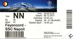 Toegangskaart Feyenoord – Napoli