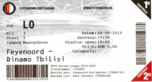 Toegangskaart Feyenoord – Dinamo Tbilisi