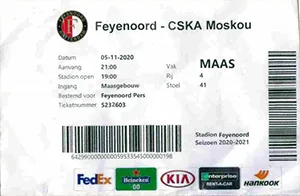 Toegangskaart Feyenoord – CSKA Moskou