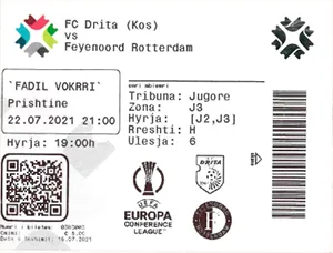 Toegangskaart FC Drita – Feyenoord