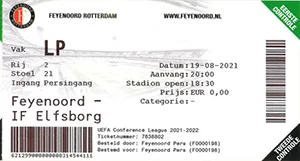 Toegangskaart Feyenoord – IF Elfsborg