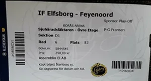 Toegangskaart IF Elfsborg – Feyenoord