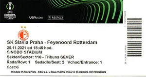 Toegangskaart Slavia Praag – Feyenoord