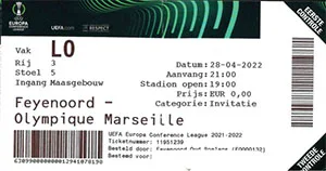 Toegangskaart Feyenoord – Olympique Marseille
