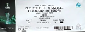 Toegangskaart Olympique Marseille – Feyenoord