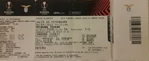 Toegangskaart Lazio Roma – Feyenoord
