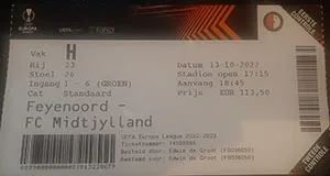 Toegangskaart Feyenoord – FC Midtjylland