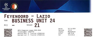 Toegangskaart Feyenoord – Lazio Roma