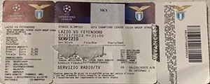 Toegangskaart Lazio Roma – Feyenoord