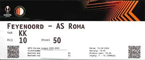 Toegangskaart Feyenoord – AS Roma
