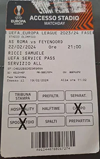 Toegangskaart AS Roma – Feyenoord