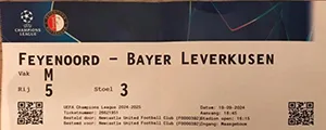 Toegangskaart Feyenoord – Bayer Leverkusen