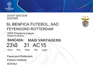 Toegangskaart Benfica – Feyenoord