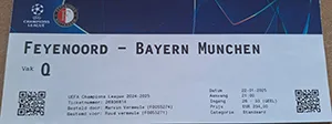 Toegangskaart Feyenoord – Bayern München