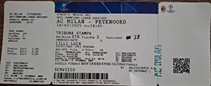 Toegangskaart AC Milan – Feyenoord
