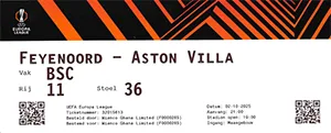 Toegangskaart Feyenoord – Aston Villa