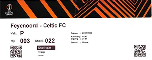 Toegangskaart Feyenoord – Celtic