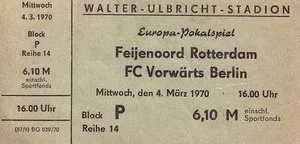 Toegangskaart FC Vorwarts – Feyenoord
