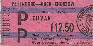 Toegangskaart Feyenoord – Ruch Chorzow