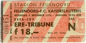 Toegangskaart Feyenoord – 1. FC Kaiserslautern