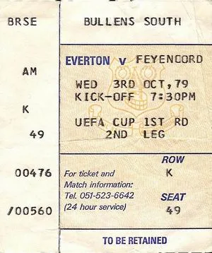 Toegangskaart Everton – Feyenoord
